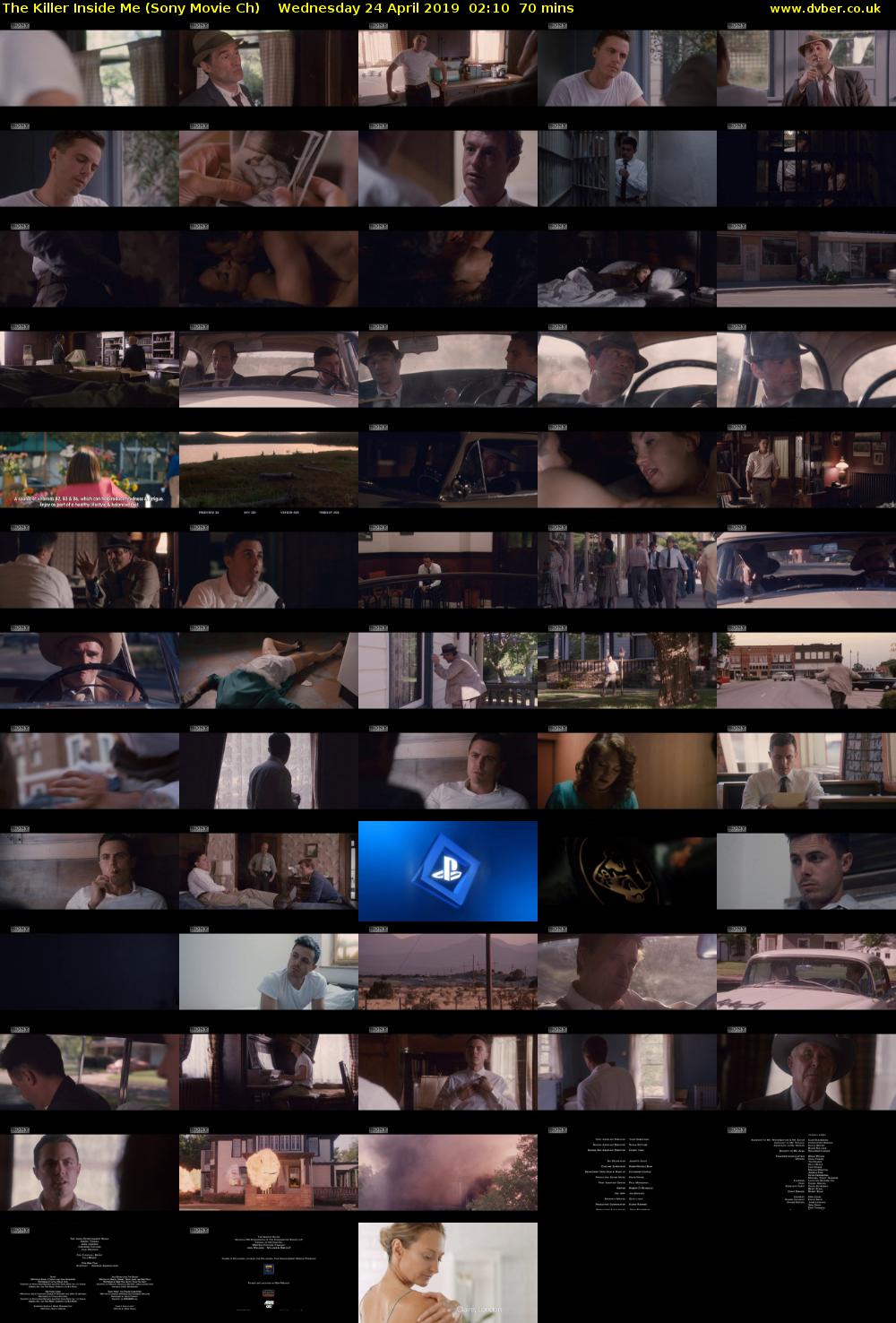 The Killer Inside Me (Sony Movie Ch) Wednesday 24 April 2019 02:10 - 03:20