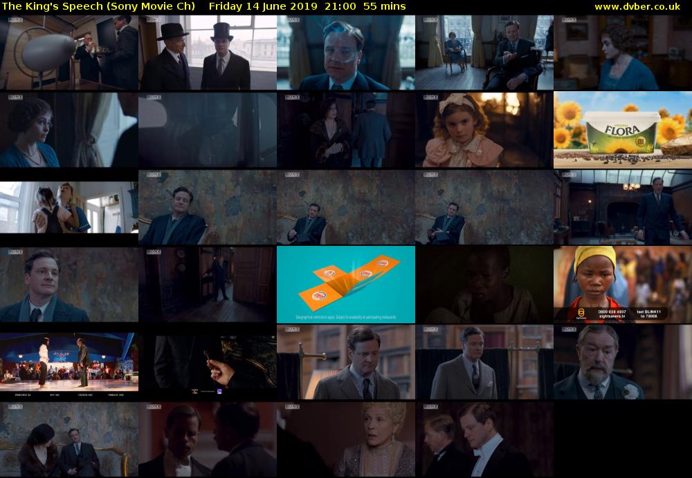 The King's Speech (Sony Movie Ch) Friday 14 June 2019 21:00 - 21:55