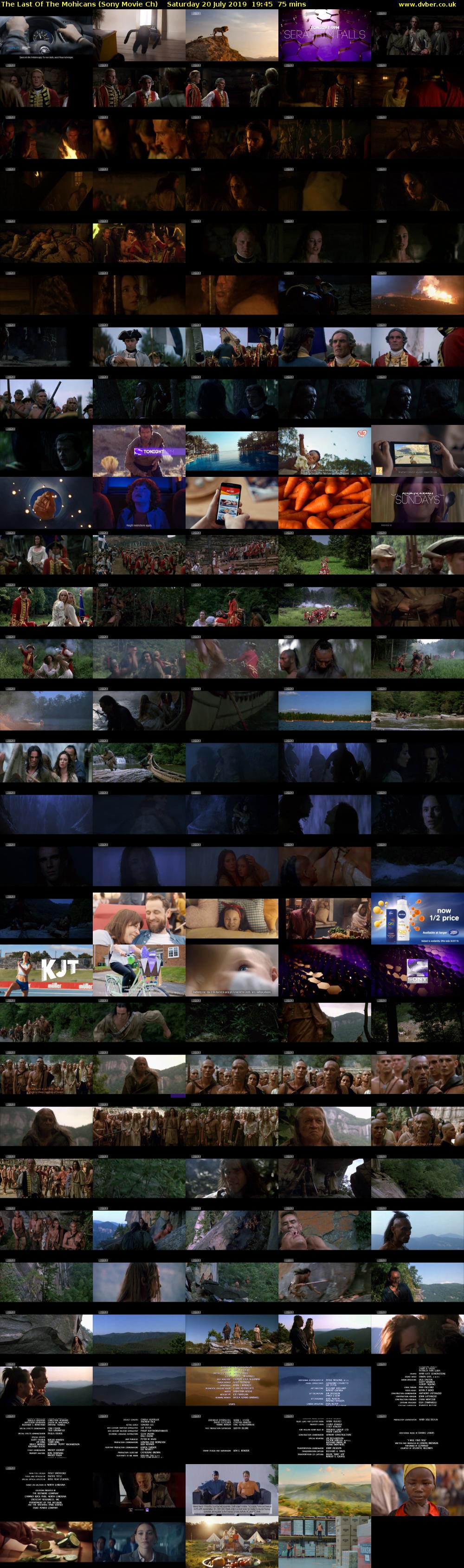 The Last Of The Mohicans (Sony Movie Ch) Saturday 20 July 2019 19:45 - 21:00