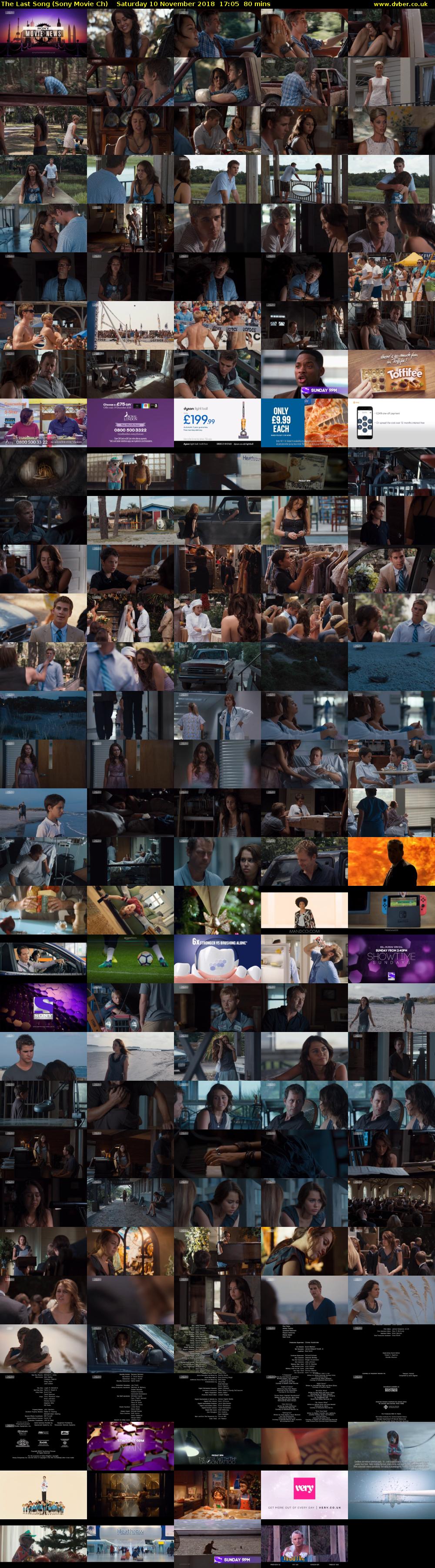 The Last Song (Sony Movie Ch) Saturday 10 November 2018 17:05 - 18:25