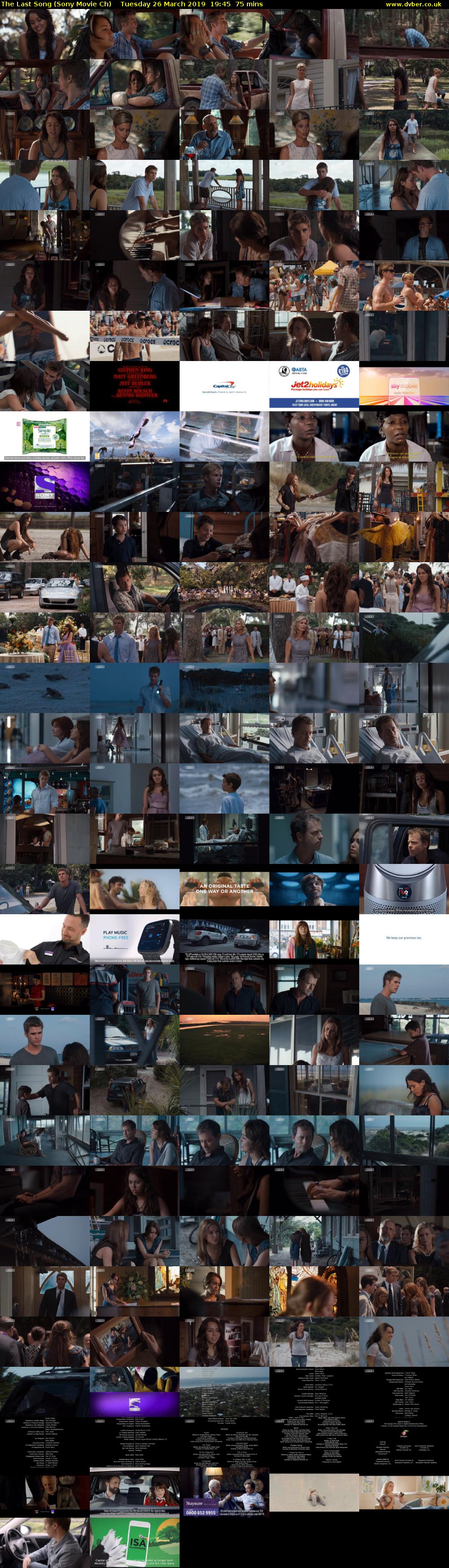 The Last Song (Sony Movie Ch) Tuesday 26 March 2019 19:45 - 21:00