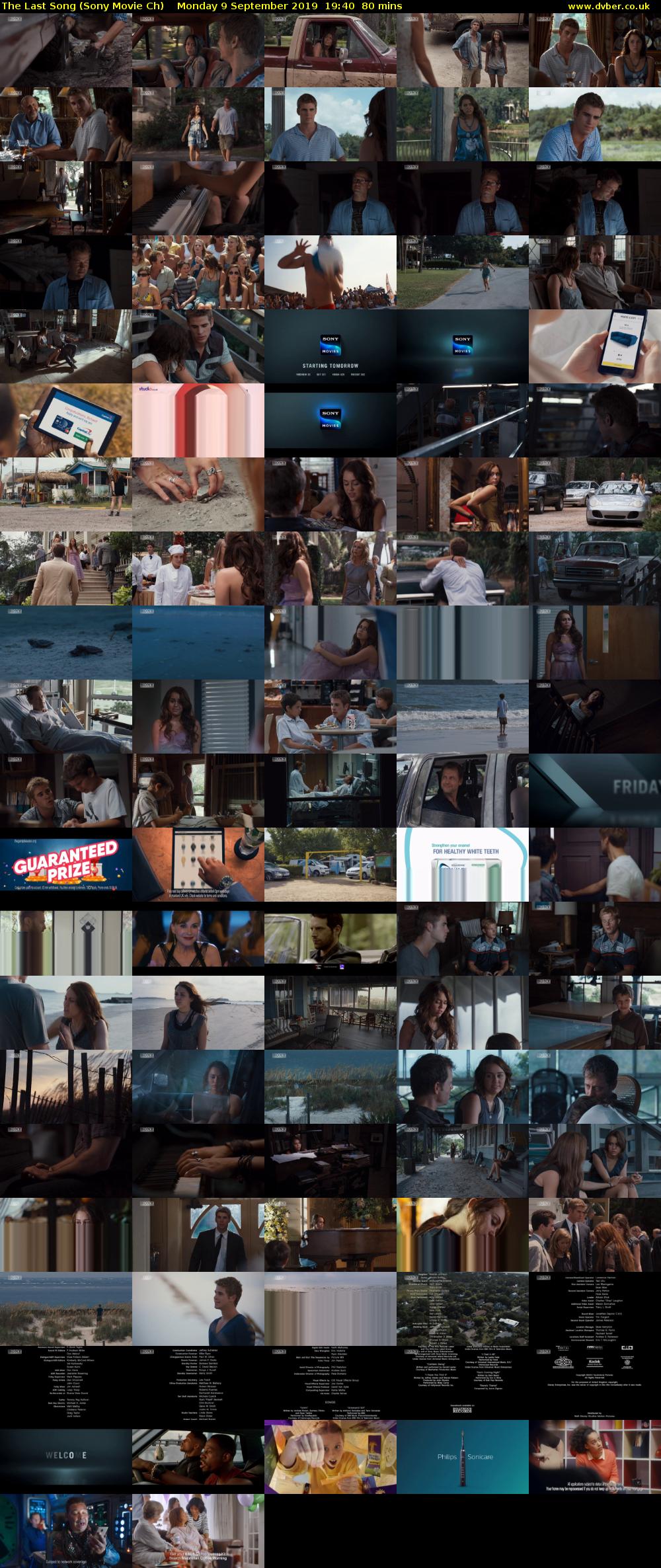 The Last Song (Sony Movie Ch) Monday 9 September 2019 19:40 - 21:00