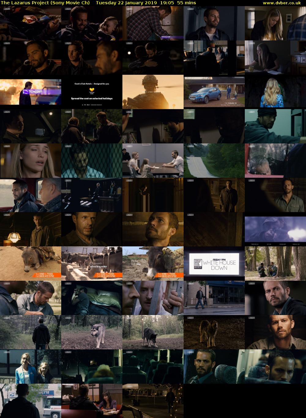 The Lazarus Project (Sony Movie Ch) Tuesday 22 January 2019 19:05 - 20:00