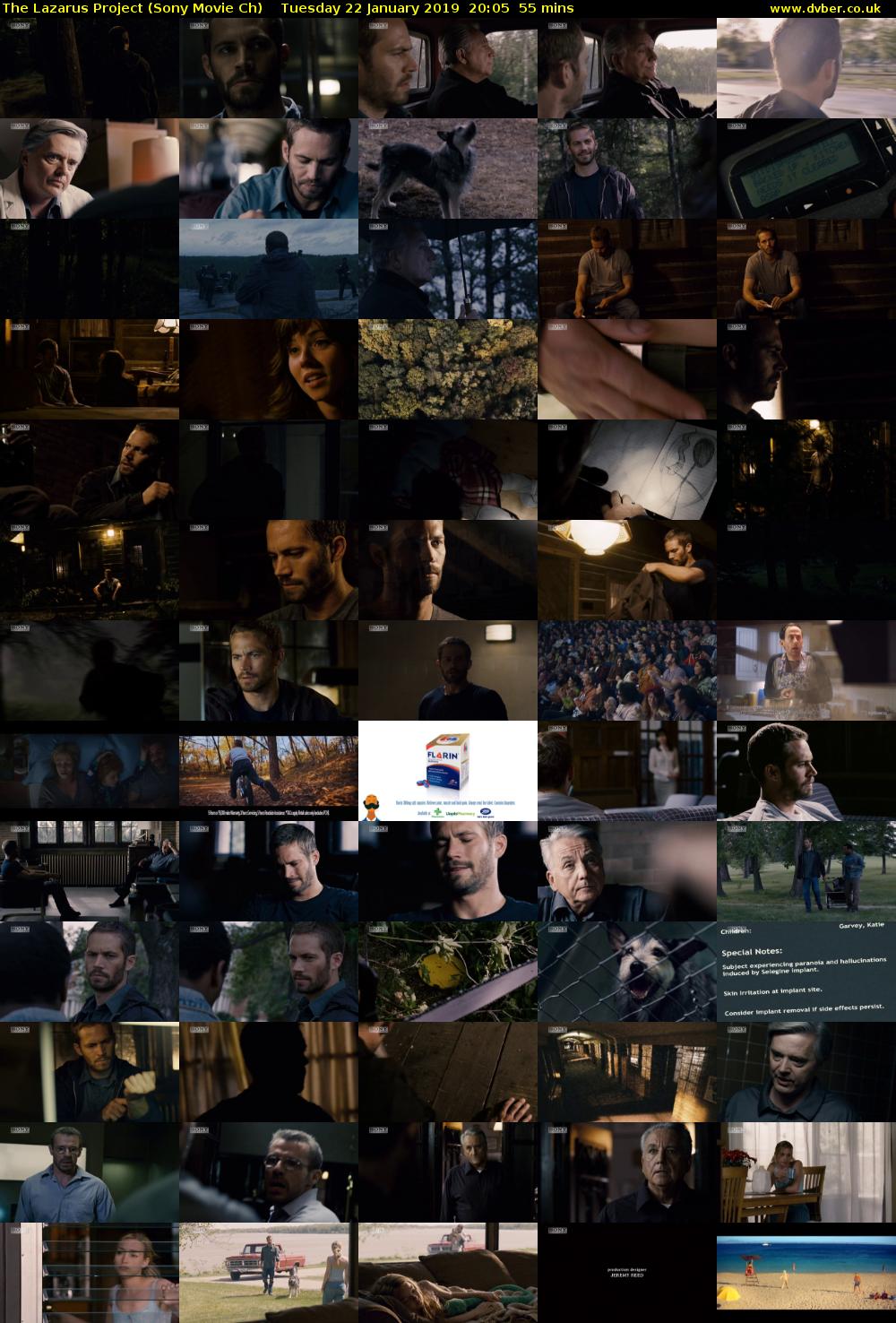 The Lazarus Project (Sony Movie Ch) Tuesday 22 January 2019 20:05 - 21:00