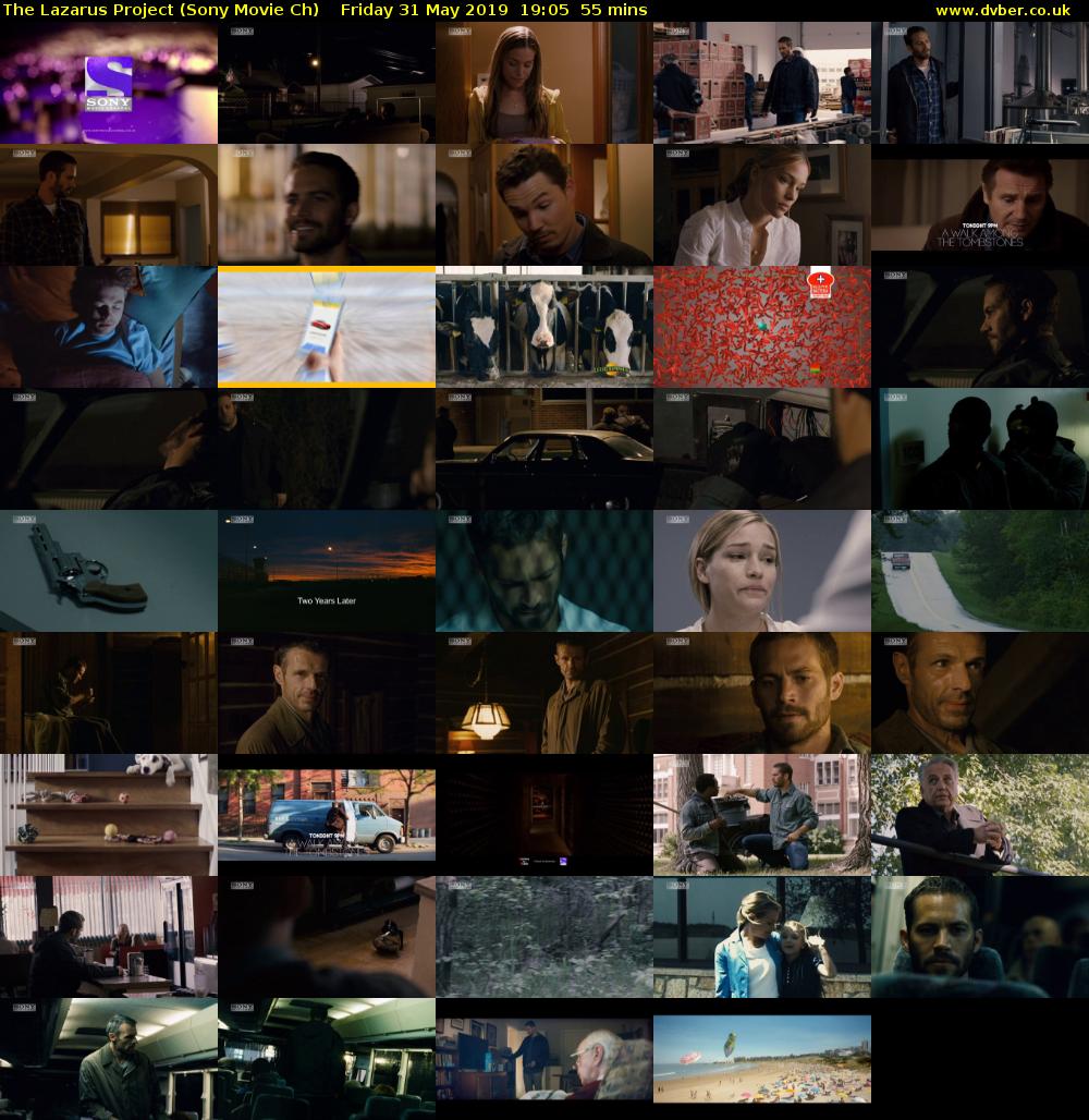The Lazarus Project (Sony Movie Ch) Friday 31 May 2019 19:05 - 20:00