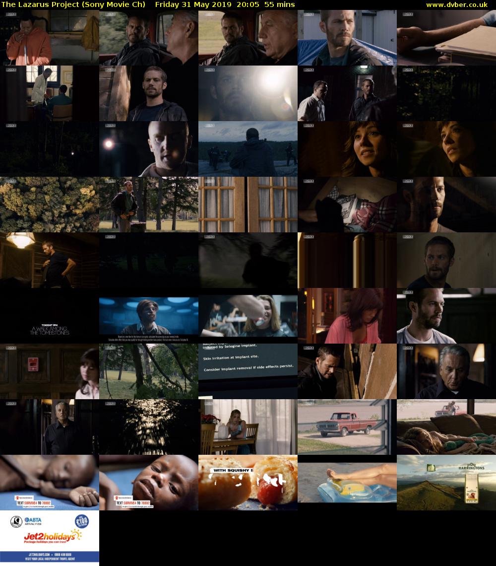 The Lazarus Project (Sony Movie Ch) Friday 31 May 2019 20:05 - 21:00