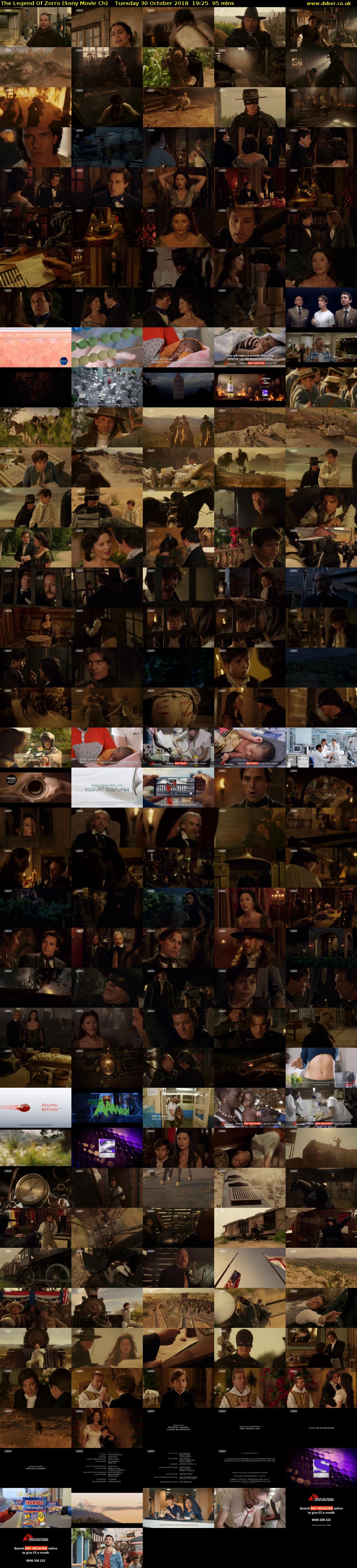 The Legend Of Zorro (Sony Movie Ch) Tuesday 30 October 2018 19:25 - 21:00