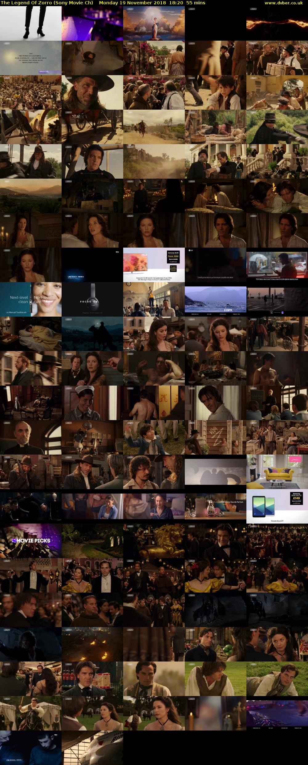 The Legend Of Zorro (Sony Movie Ch) Monday 19 November 2018 18:20 - 19:15