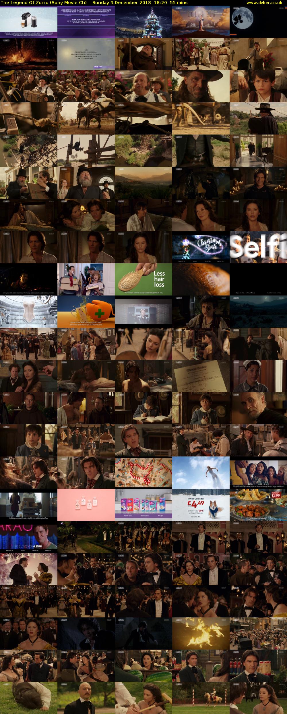 The Legend Of Zorro (Sony Movie Ch) Sunday 9 December 2018 18:20 - 19:15