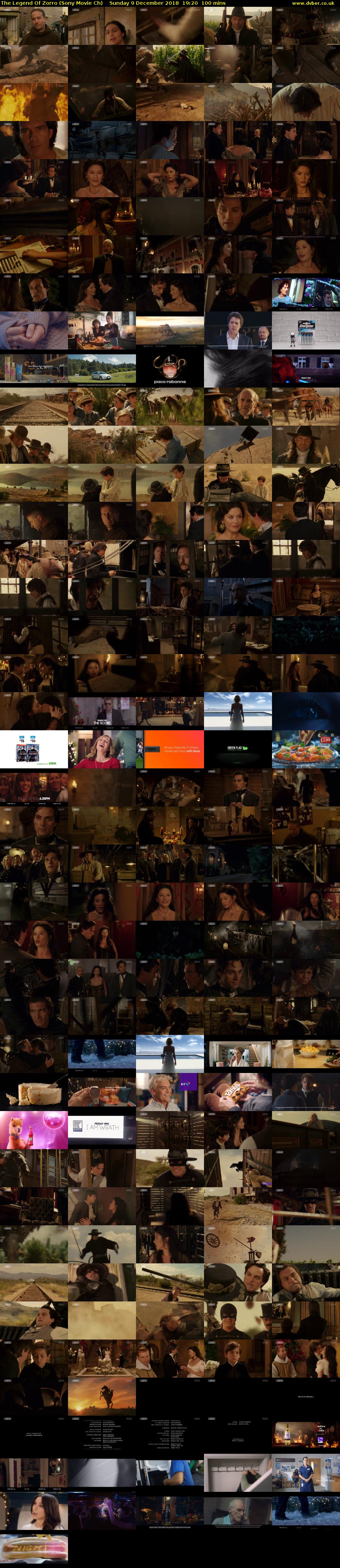 The Legend Of Zorro (Sony Movie Ch) Sunday 9 December 2018 19:20 - 21:00