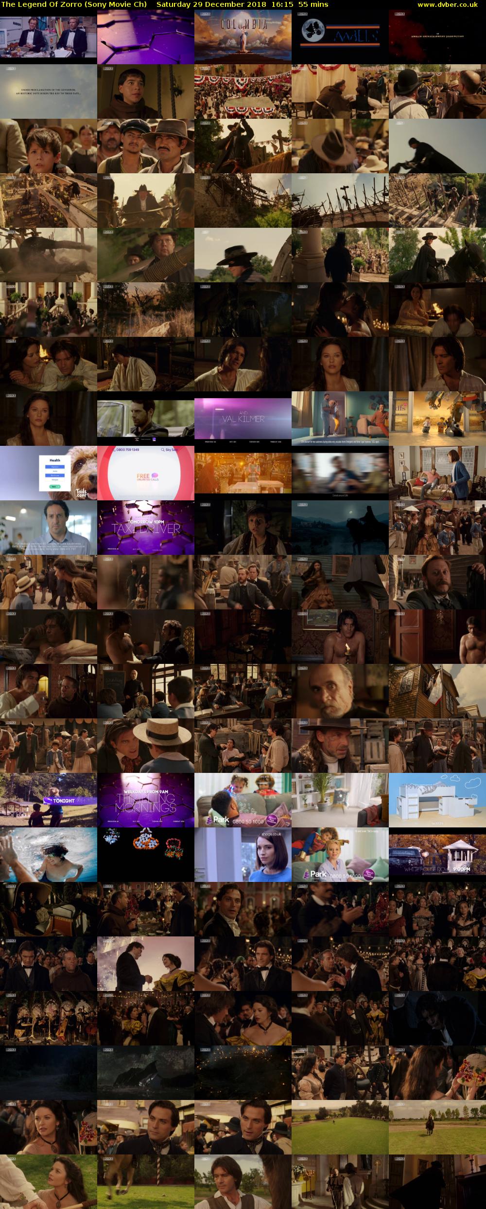 The Legend Of Zorro (Sony Movie Ch) Saturday 29 December 2018 16:15 - 17:10