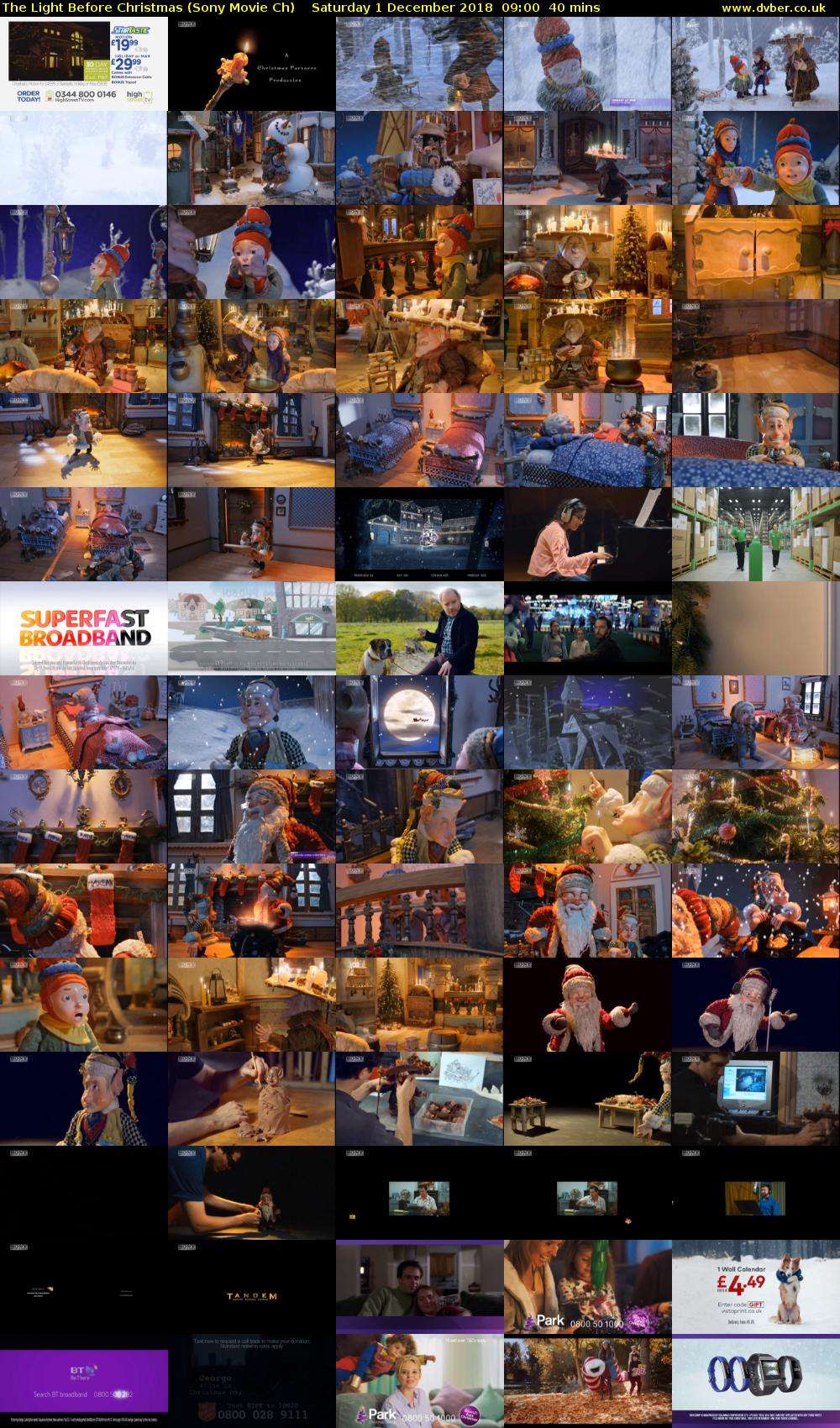 The Light Before Christmas (Sony Movie Ch) Saturday 1 December 2018 09:00 - 09:40