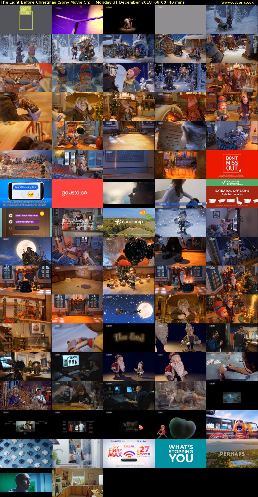 The Light Before Christmas (Sony Movie Ch) Monday 31 December 2018 09:00 - 09:40