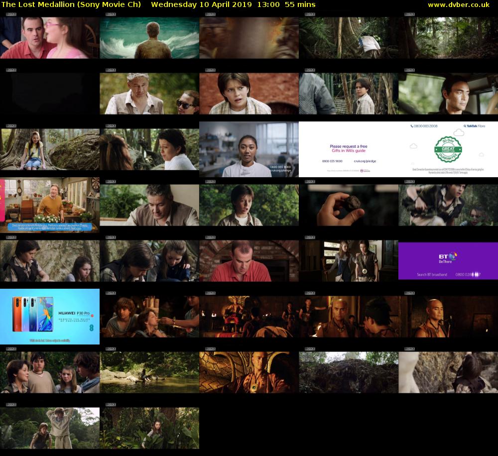 The Lost Medallion (Sony Movie Ch) Wednesday 10 April 2019 13:00 - 13:55