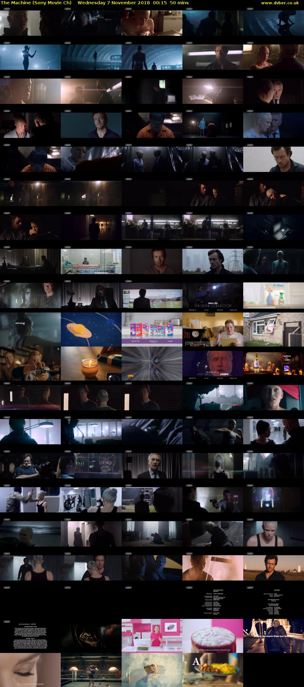 The Machine (Sony Movie Ch) Wednesday 7 November 2018 00:15 - 01:05