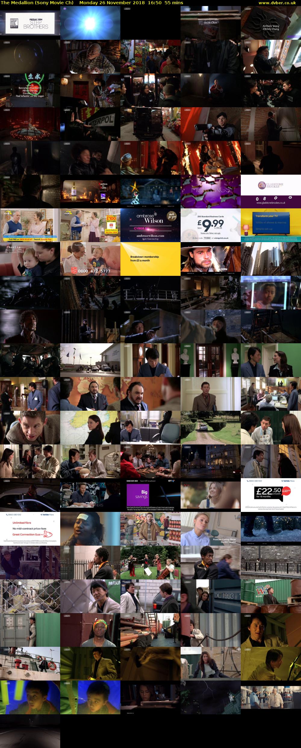 The Medallion (Sony Movie Ch) Monday 26 November 2018 16:50 - 17:45