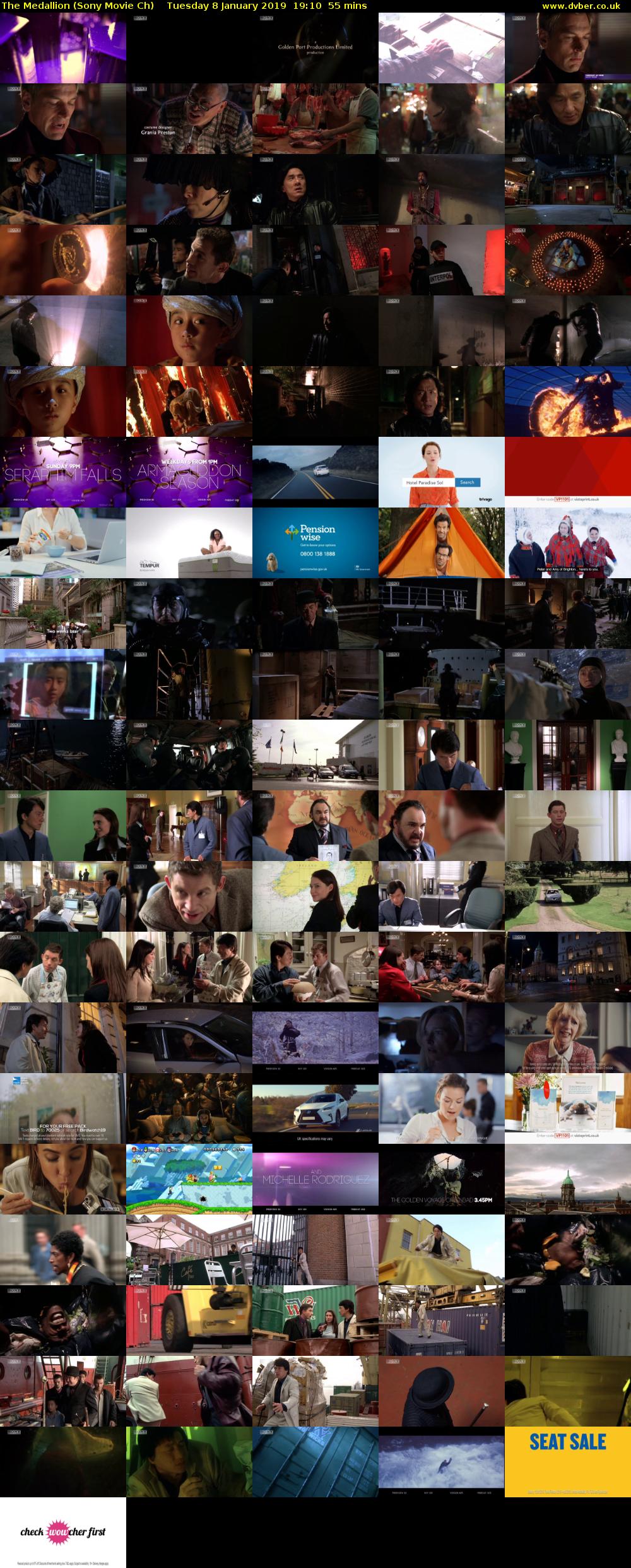 The Medallion (Sony Movie Ch) Tuesday 8 January 2019 19:10 - 20:05