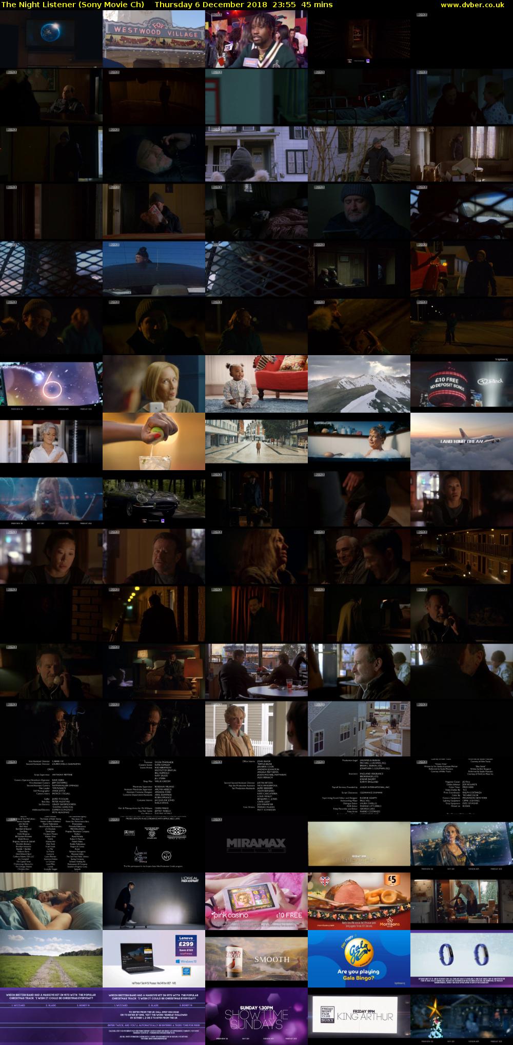 The Night Listener (Sony Movie Ch) Thursday 6 December 2018 23:55 - 00:40