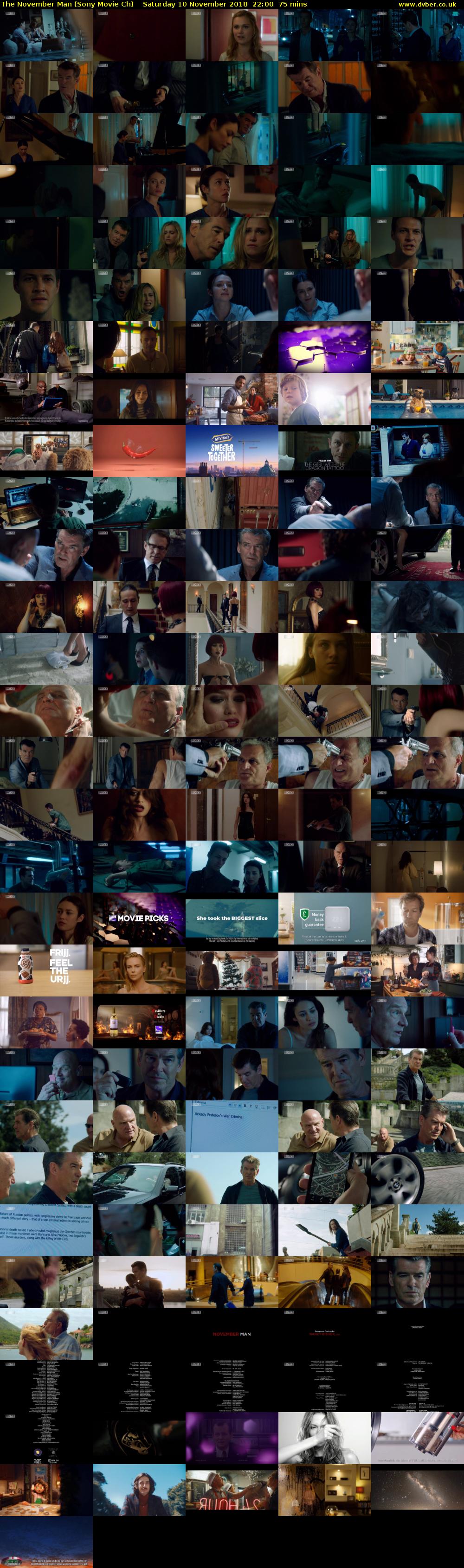 The November Man (Sony Movie Ch) Saturday 10 November 2018 22:00 - 23:15