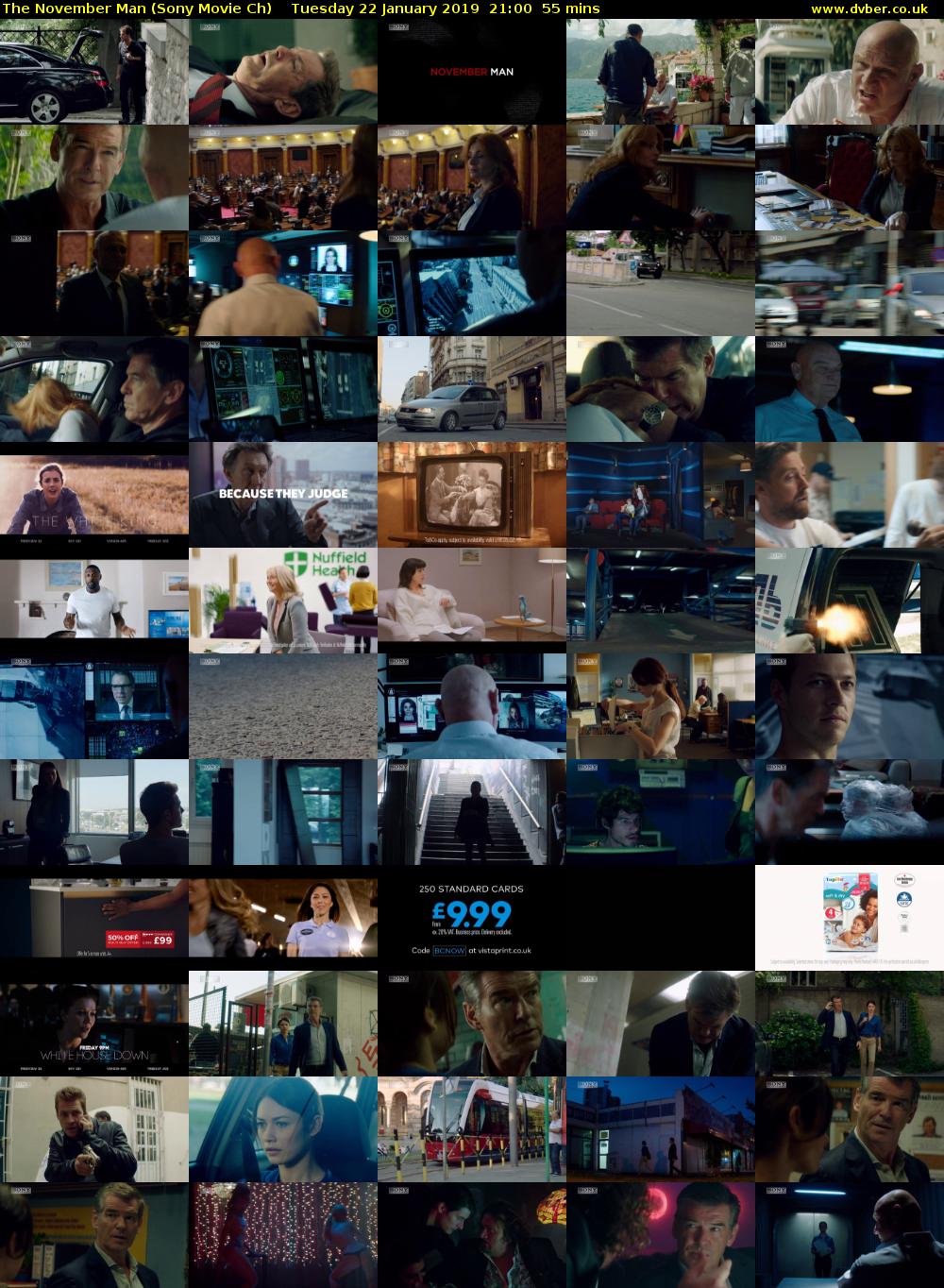 The November Man (Sony Movie Ch) Tuesday 22 January 2019 21:00 - 21:55