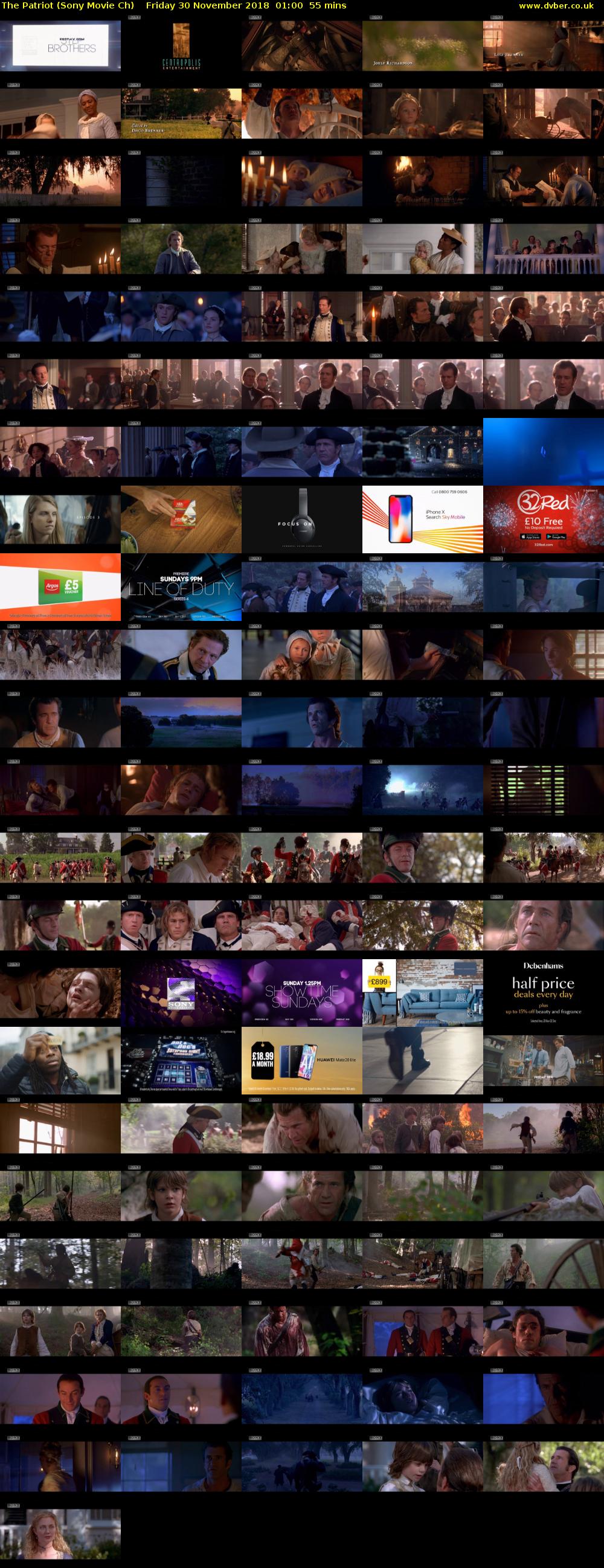 The Patriot (Sony Movie Ch) Friday 30 November 2018 01:00 - 01:55