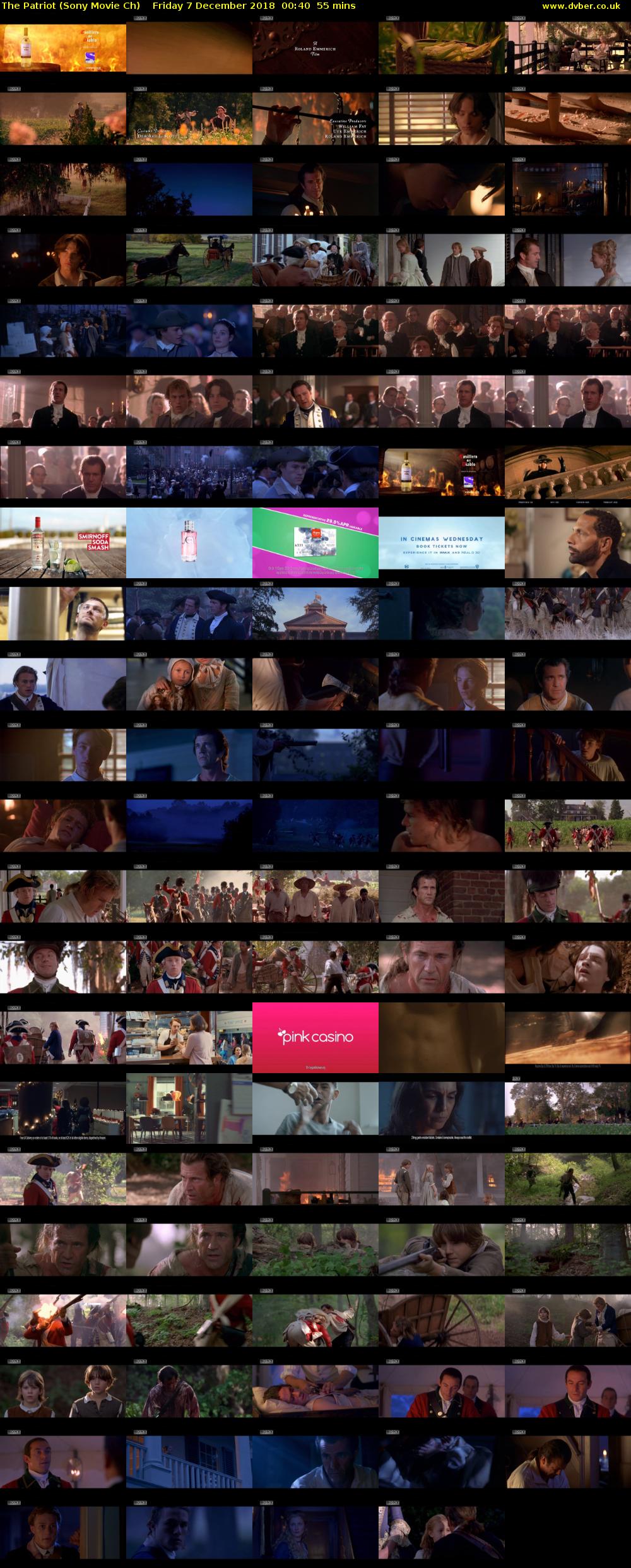 The Patriot (Sony Movie Ch) Friday 7 December 2018 00:40 - 01:35