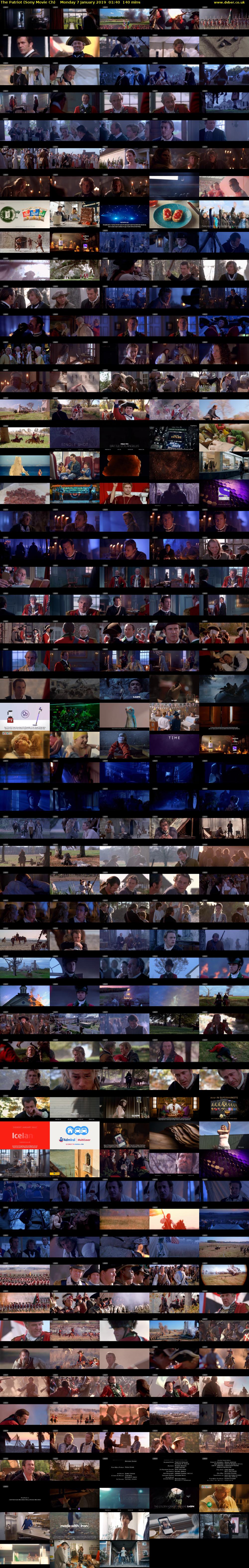 The Patriot (Sony Movie Ch) Monday 7 January 2019 01:40 - 04:00