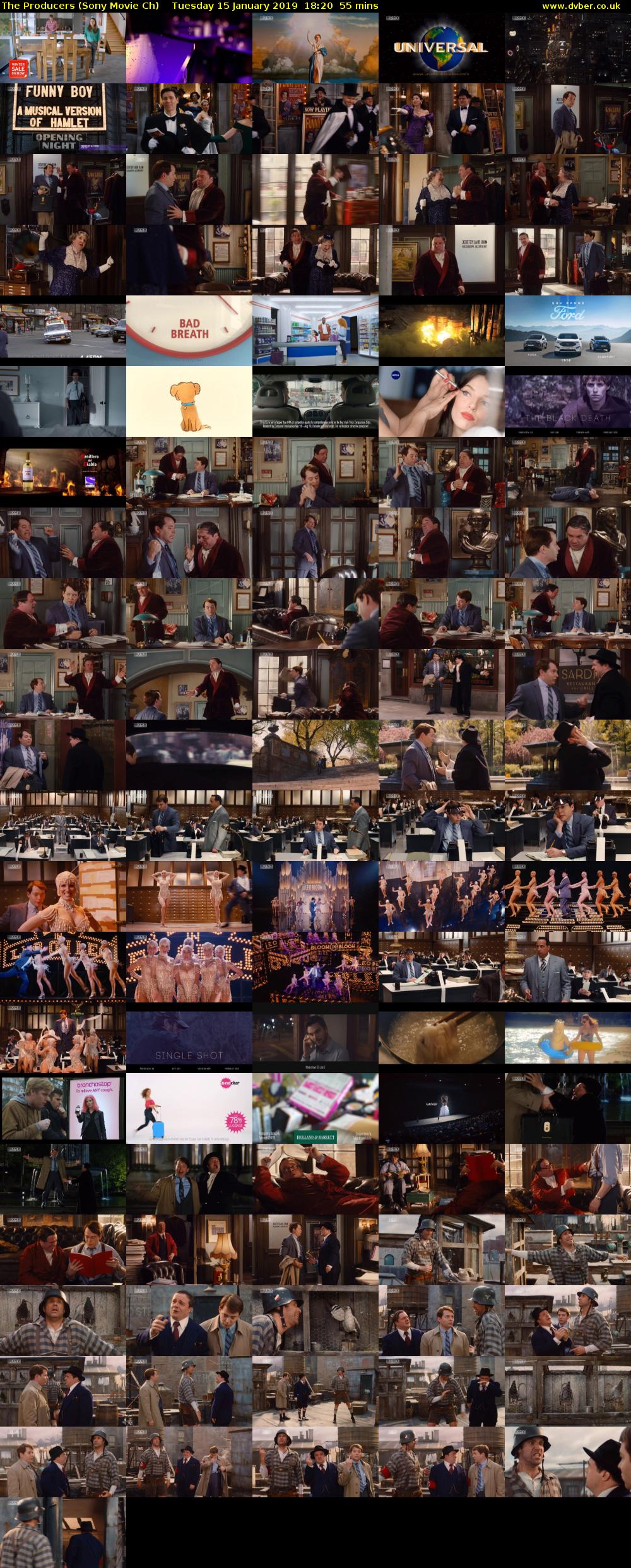 The Producers (Sony Movie Ch) Tuesday 15 January 2019 18:20 - 19:15