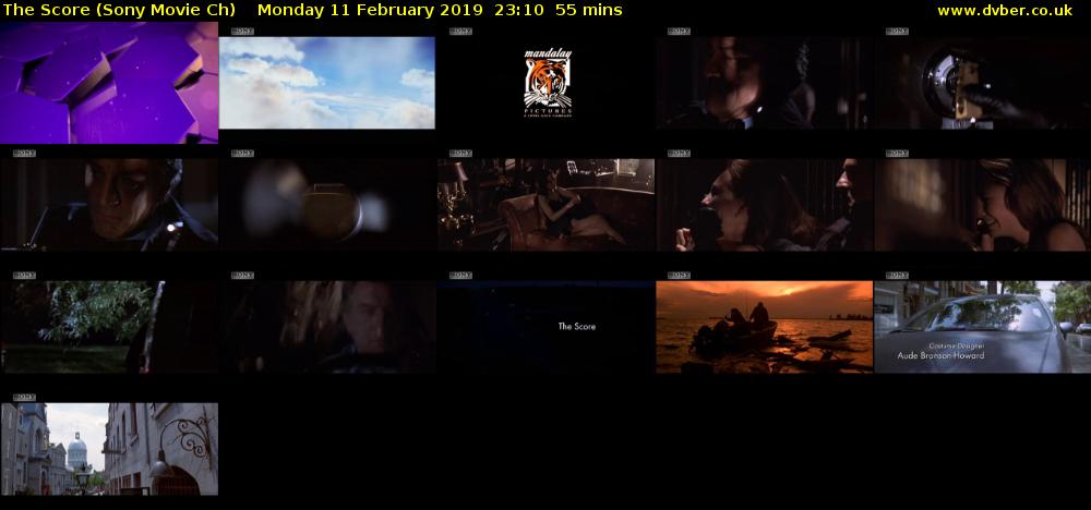 The Score (Sony Movie Ch) Monday 11 February 2019 23:10 - 00:05