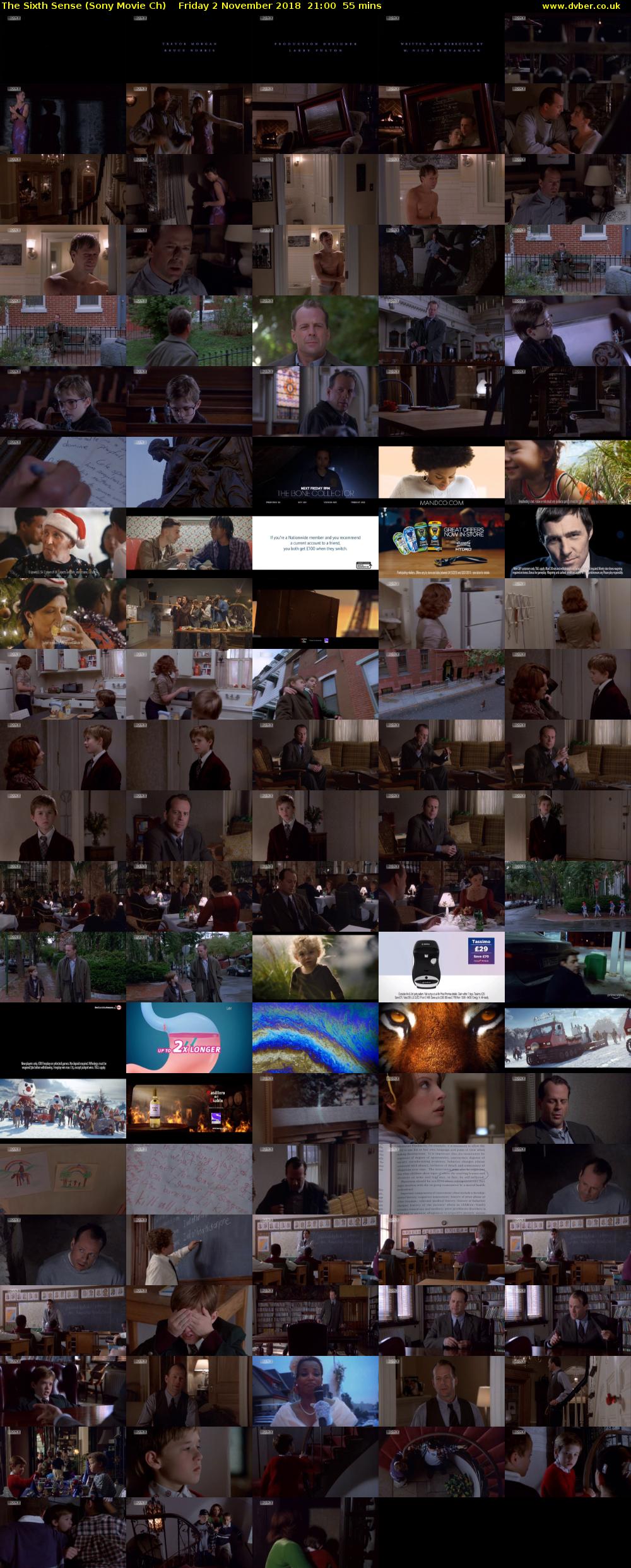 The Sixth Sense (Sony Movie Ch) Friday 2 November 2018 21:00 - 21:55