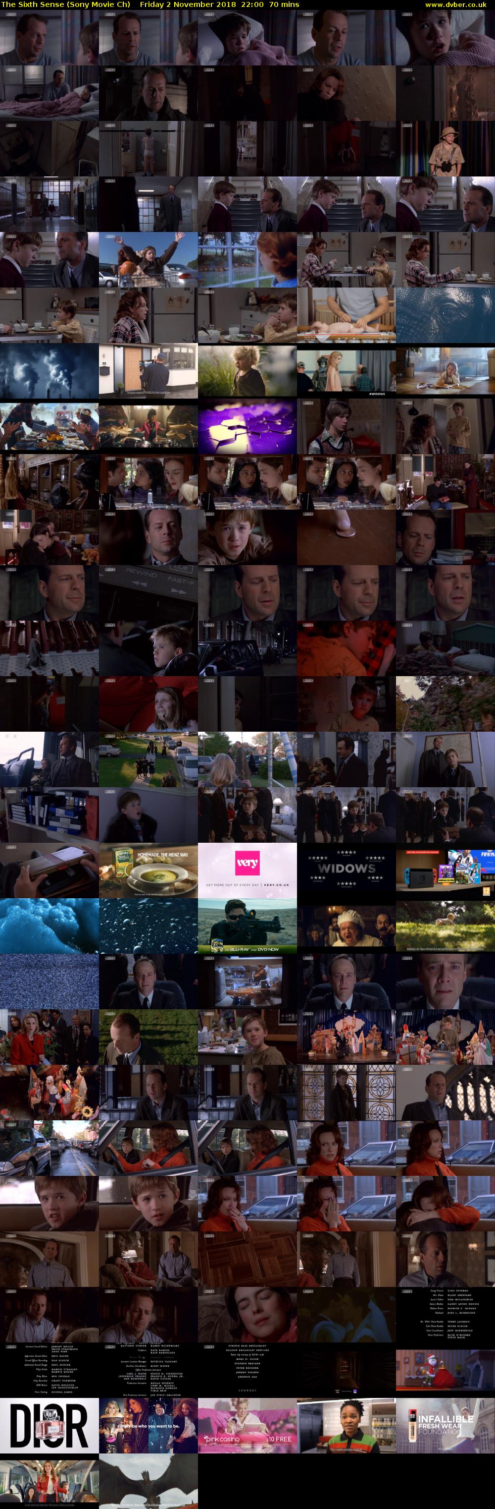 The Sixth Sense (Sony Movie Ch) Friday 2 November 2018 22:00 - 23:10