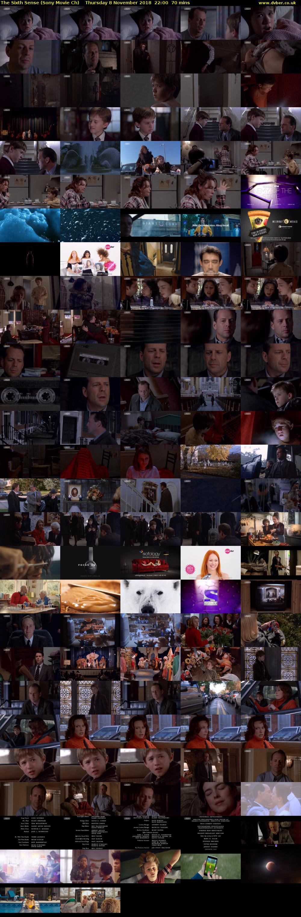 The Sixth Sense (Sony Movie Ch) Thursday 8 November 2018 22:00 - 23:10