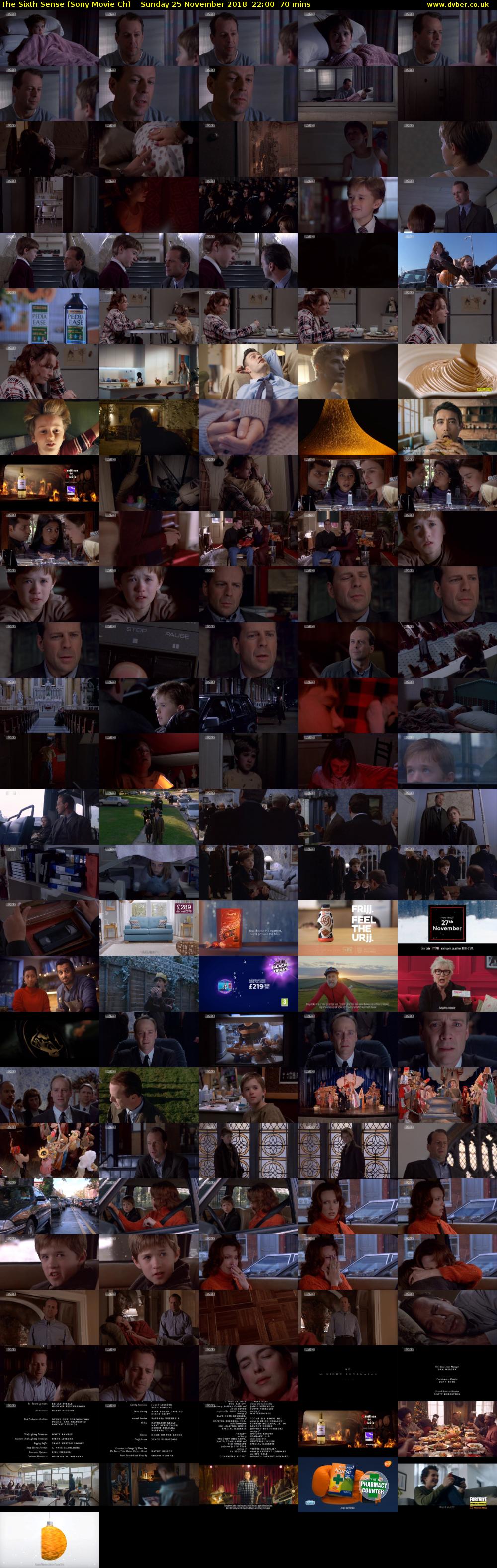 The Sixth Sense (Sony Movie Ch) Sunday 25 November 2018 22:00 - 23:10