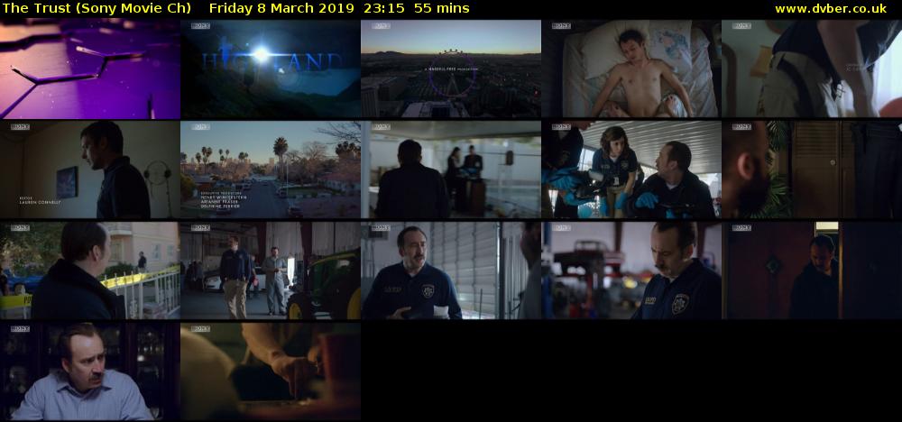 The Trust (Sony Movie Ch) Friday 8 March 2019 23:15 - 00:10