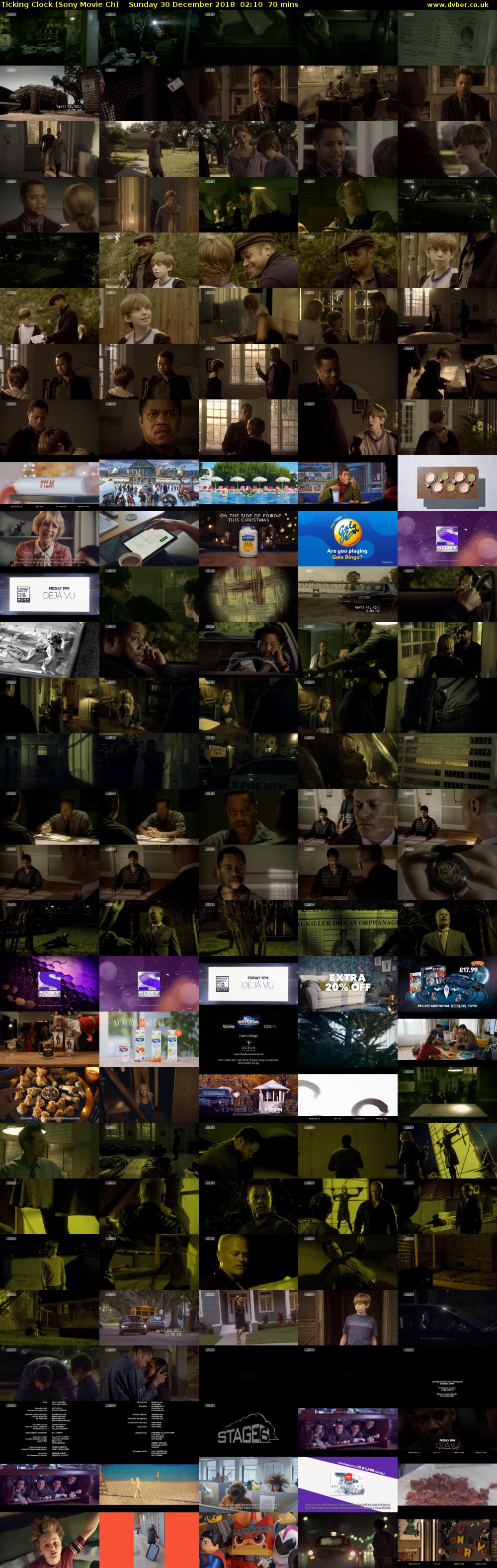 Ticking Clock (Sony Movie Ch) Sunday 30 December 2018 02:10 - 03:20