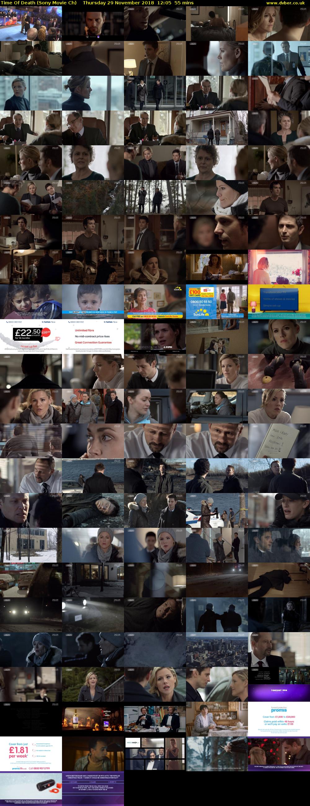 Time Of Death (Sony Movie Ch) Thursday 29 November 2018 12:05 - 13:00