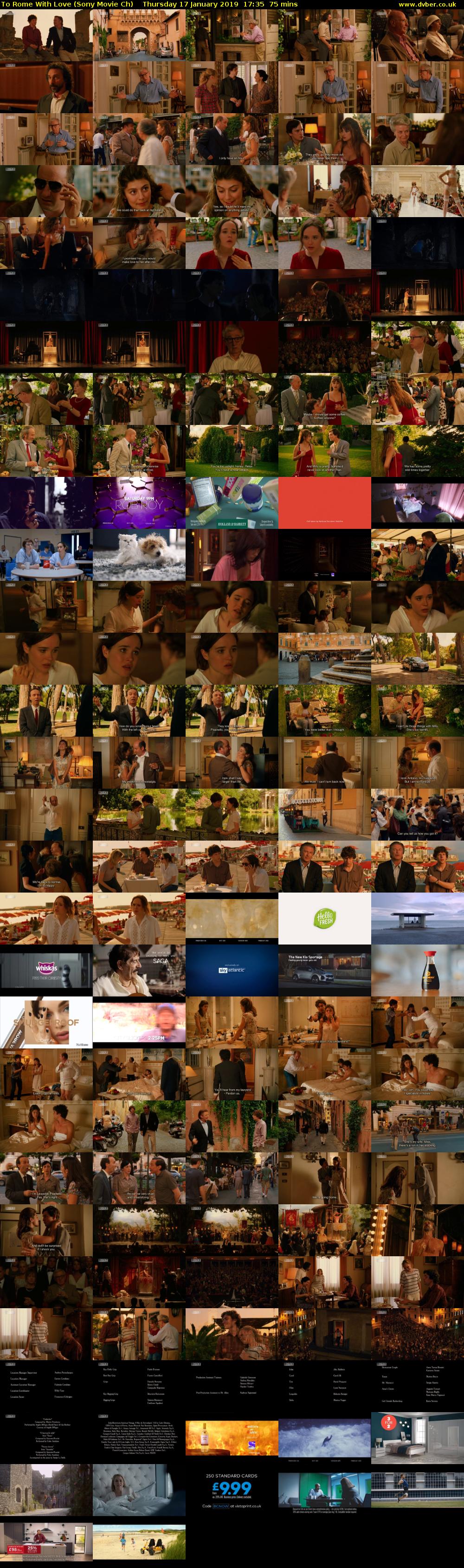 To Rome With Love (Sony Movie Ch) Thursday 17 January 2019 17:35 - 18:50