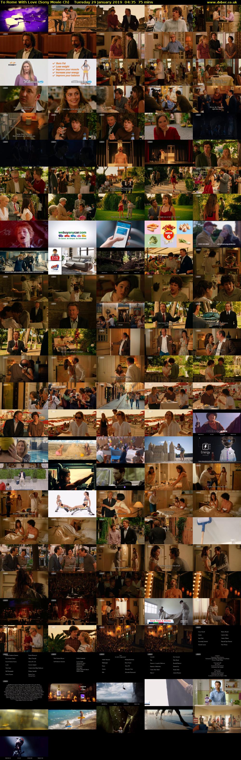 To Rome With Love (Sony Movie Ch) Tuesday 29 January 2019 04:35 - 05:50