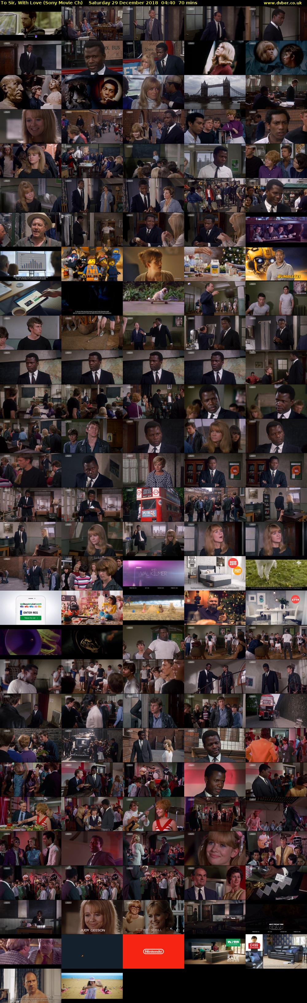 To Sir, With Love (Sony Movie Ch) Saturday 29 December 2018 04:40 - 05:50