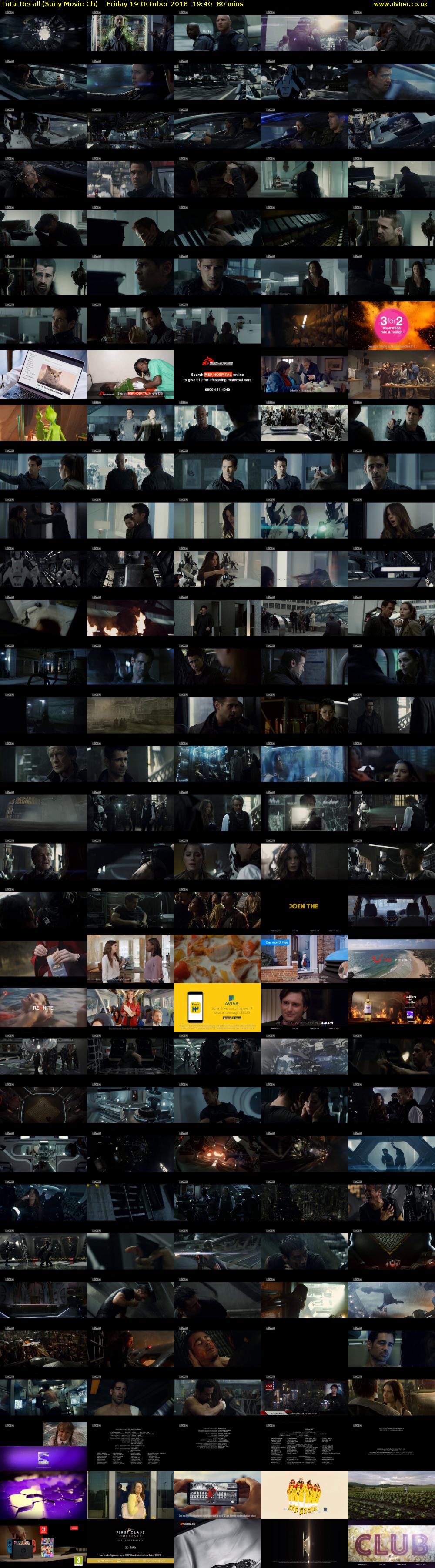 Total Recall (Sony Movie Ch) Friday 19 October 2018 19:40 - 21:00