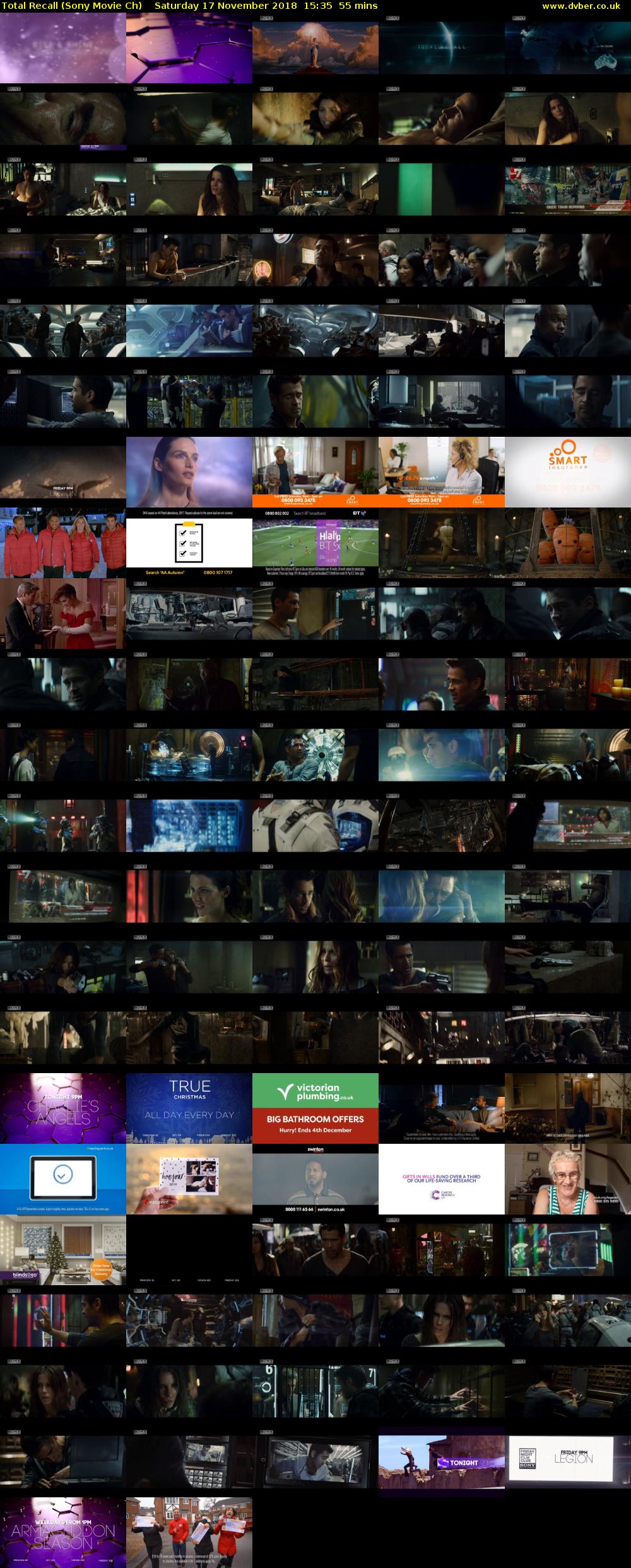 Total Recall (Sony Movie Ch) Saturday 17 November 2018 15:35 - 16:30