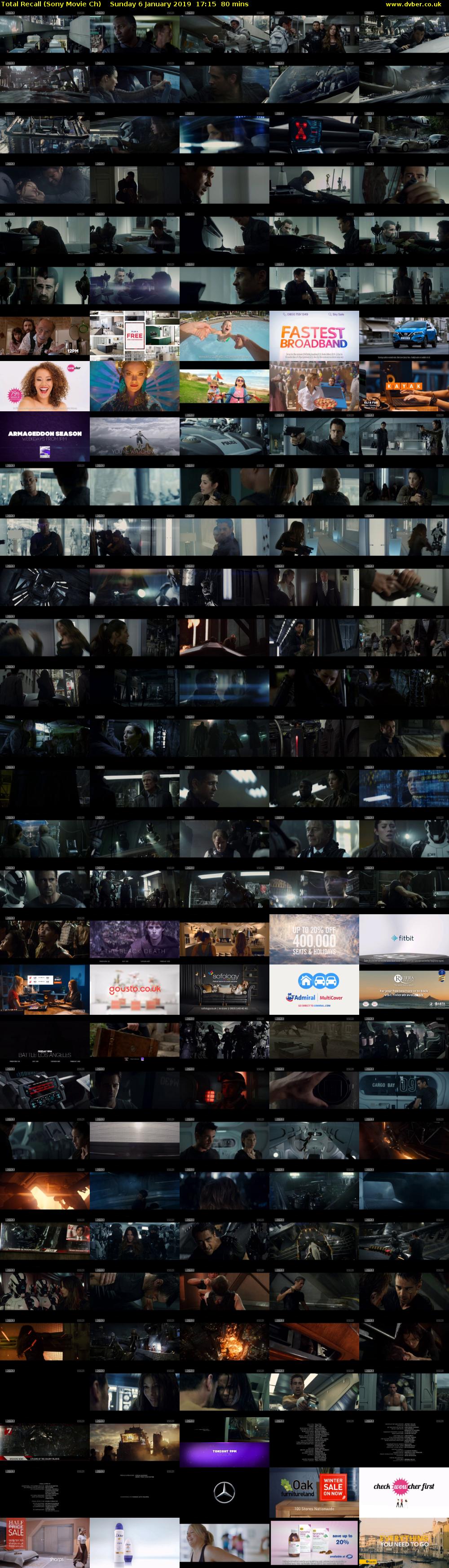 Total Recall (Sony Movie Ch) Sunday 6 January 2019 17:15 - 18:35