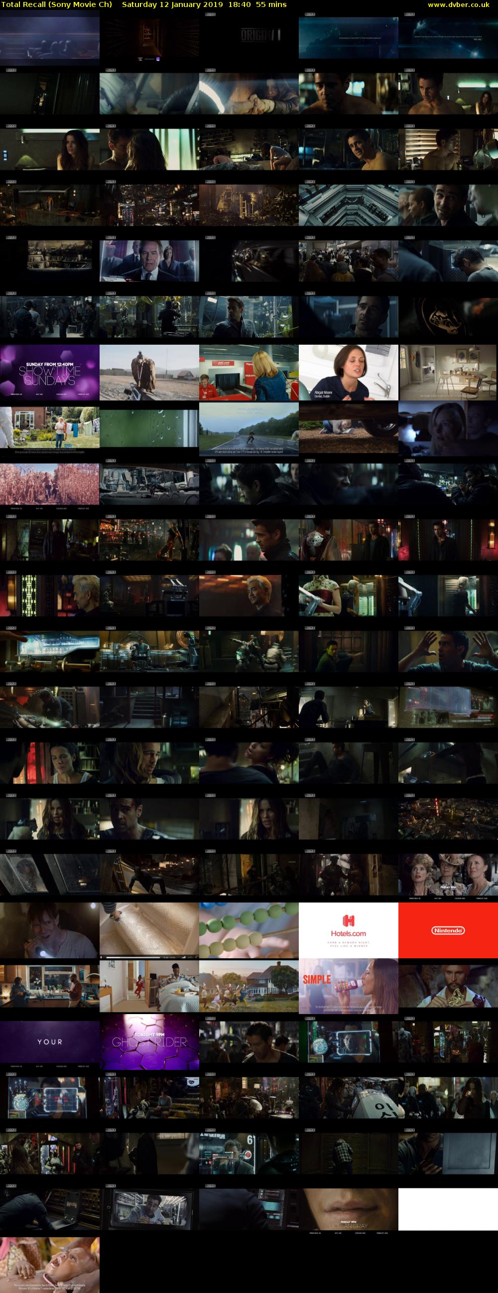 Total Recall (Sony Movie Ch) Saturday 12 January 2019 18:40 - 19:35