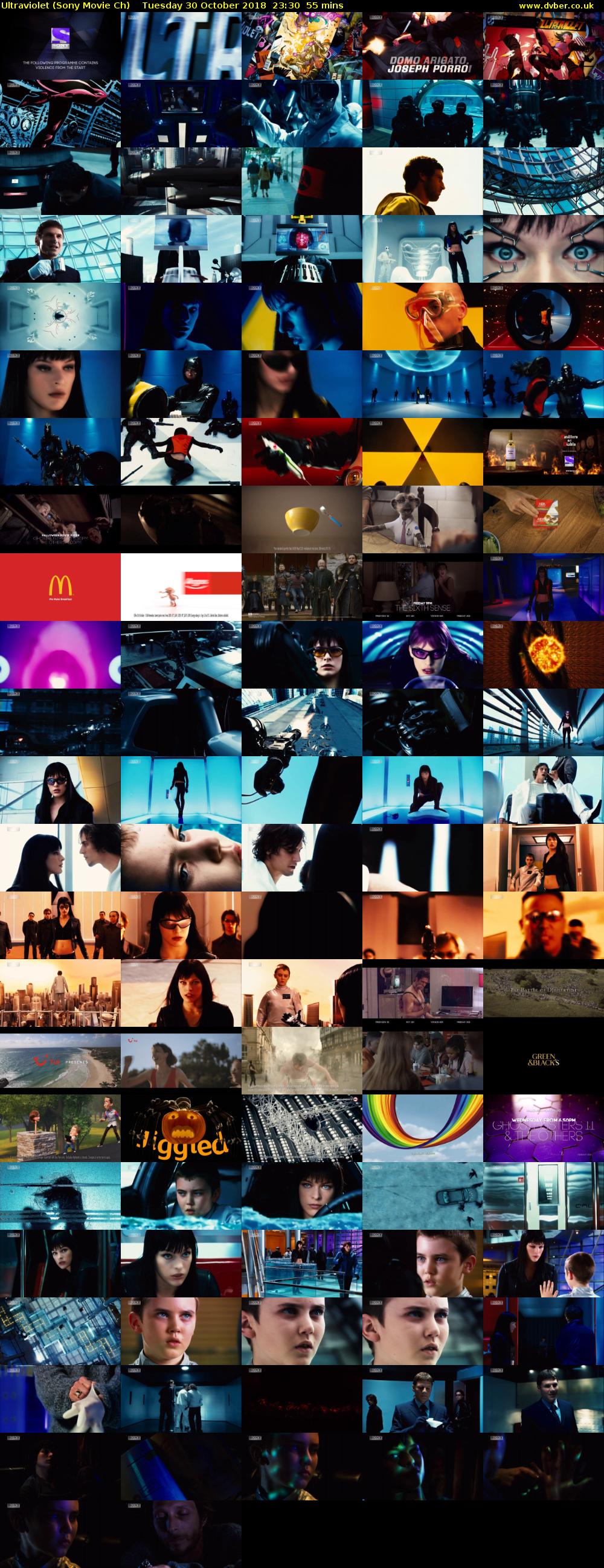 Ultraviolet (Sony Movie Ch) Tuesday 30 October 2018 23:30 - 00:25