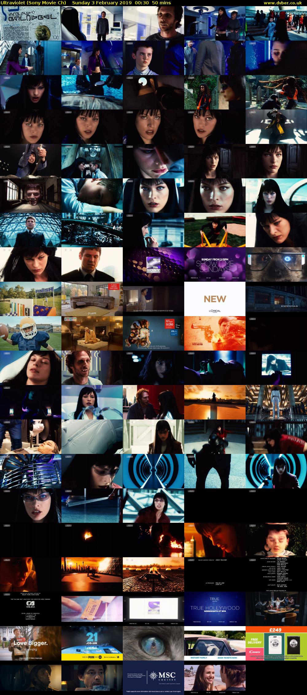 Ultraviolet (Sony Movie Ch) Sunday 3 February 2019 00:30 - 01:20