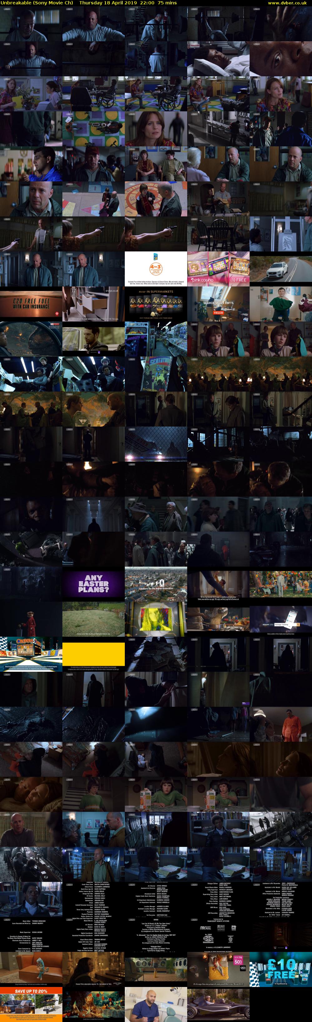 Unbreakable (Sony Movie Ch) Thursday 18 April 2019 22:00 - 23:15