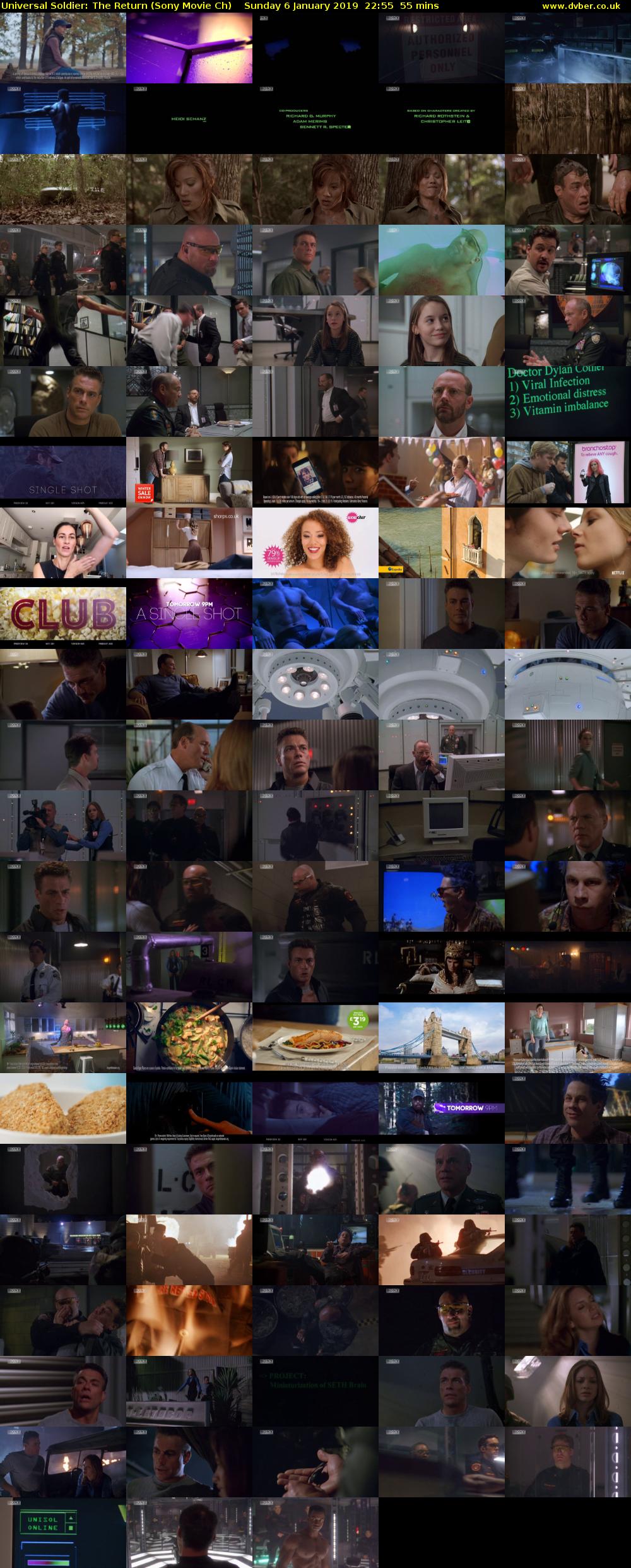 Universal Soldier: The Return (Sony Movie Ch) Sunday 6 January 2019 22:55 - 23:50