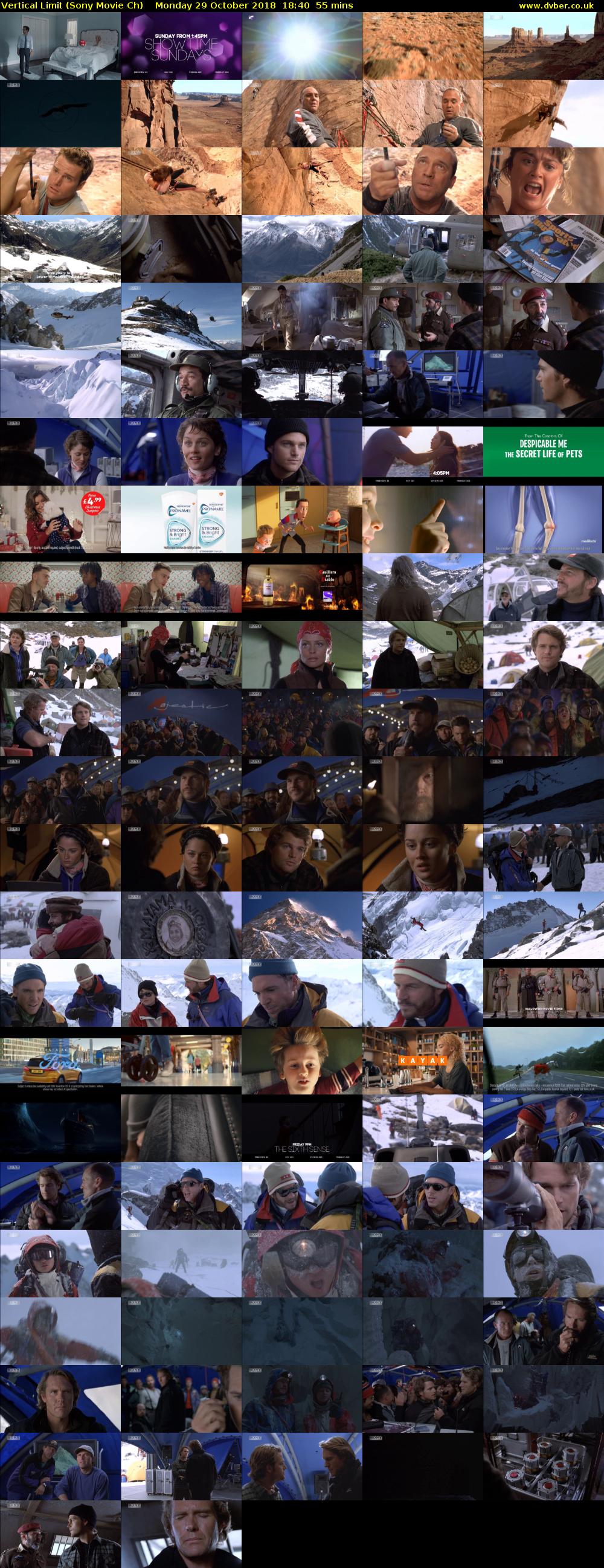 Vertical Limit (Sony Movie Ch) Monday 29 October 2018 18:40 - 19:35