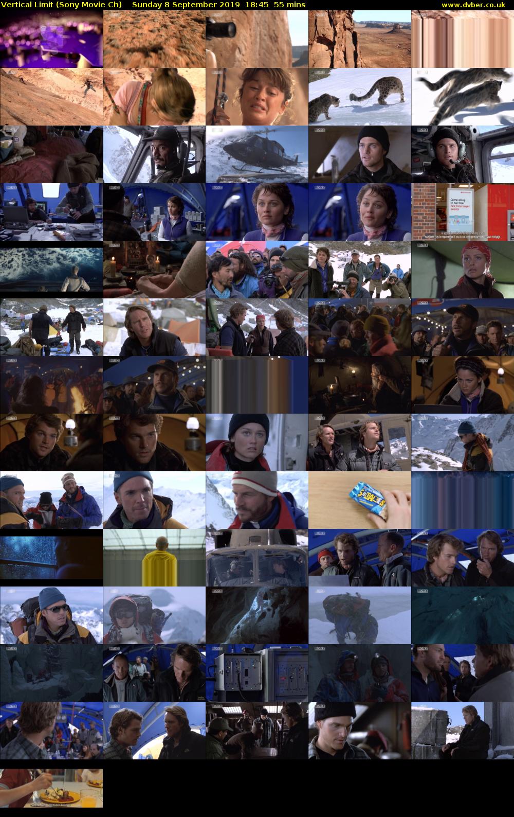 Vertical Limit (Sony Movie Ch) Sunday 8 September 2019 18:45 - 19:40