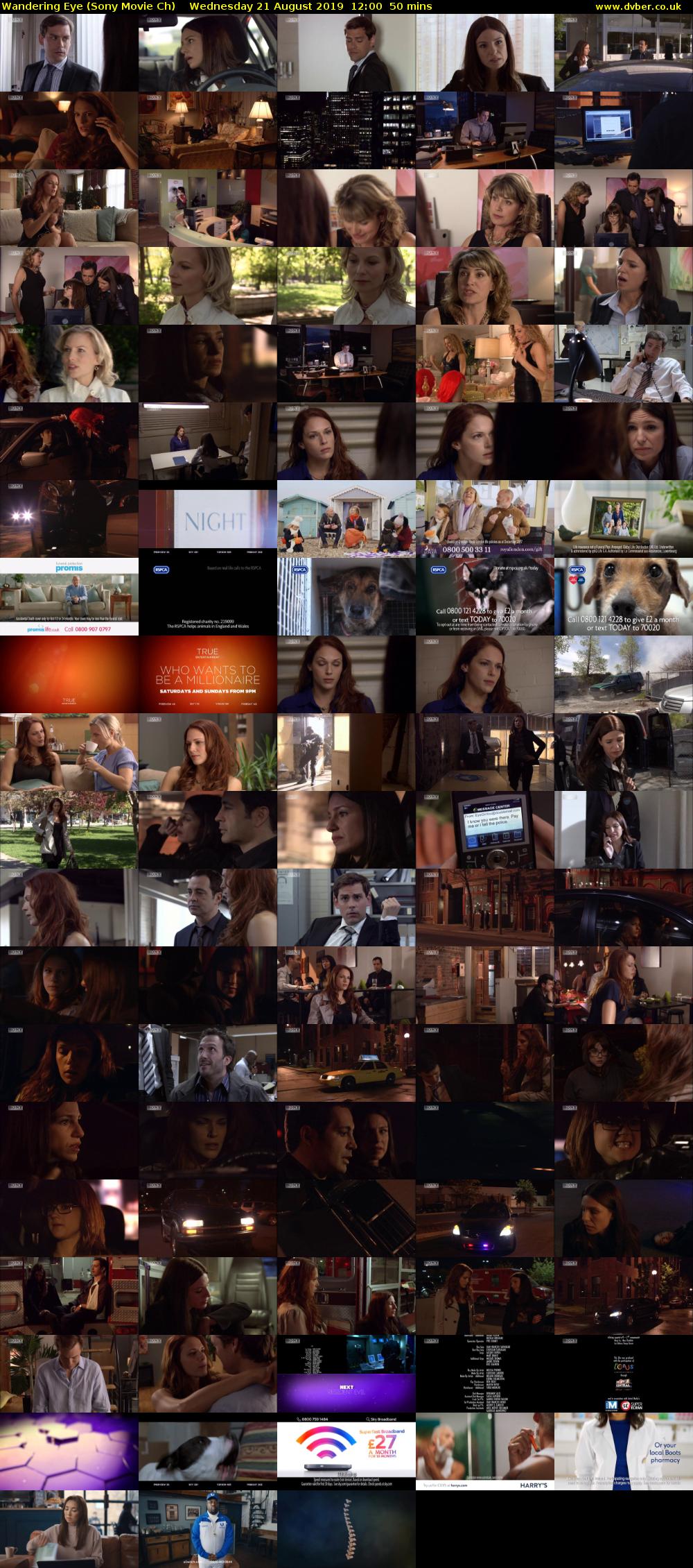 Wandering Eye (Sony Movie Ch) Wednesday 21 August 2019 12:00 - 12:50